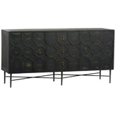 Harten Antique Black Finish Sideboard